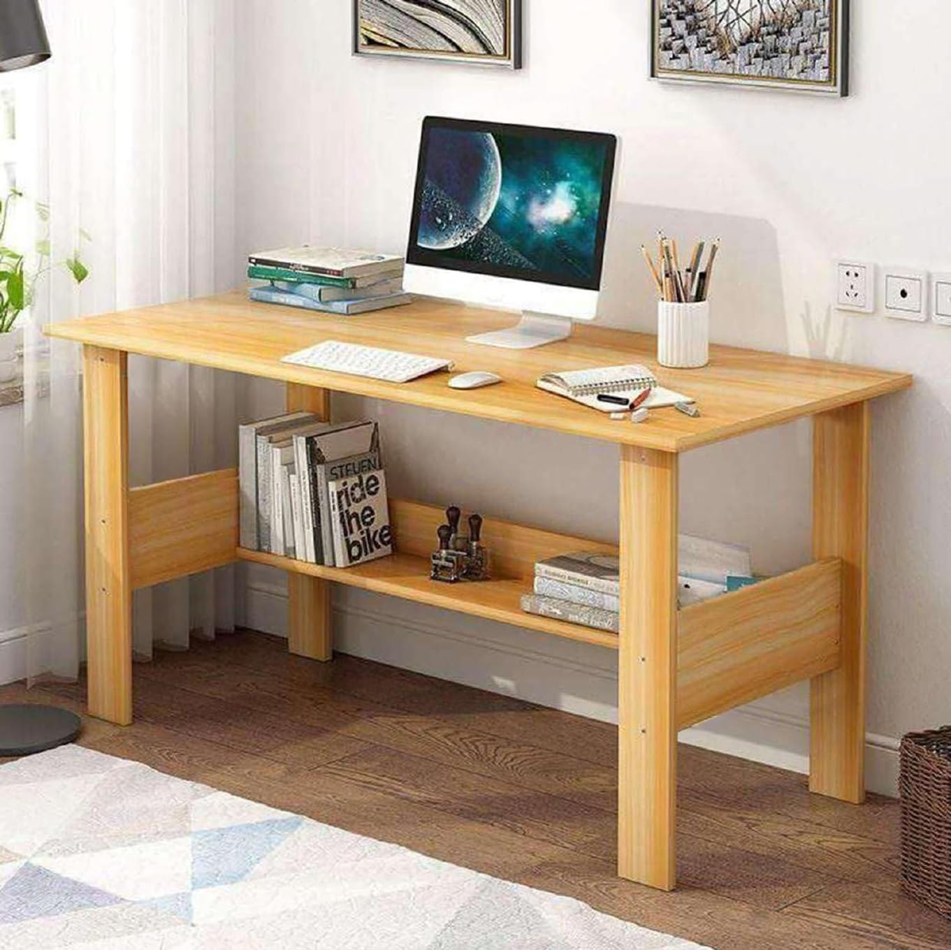 Computer Desk with 1 Layer Shelf | (ST-005)