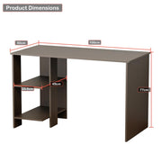 Lukzer Engineered Wood Study & Computer Table Office Desk with Bookshelf (ST-007/ Wenge)