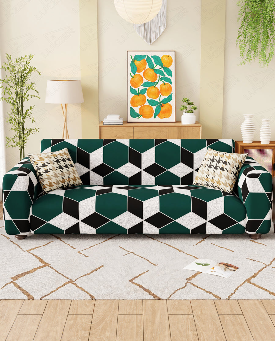 Lukzer Polyester Sofa Cover - Honeycomb (SC-040-01)