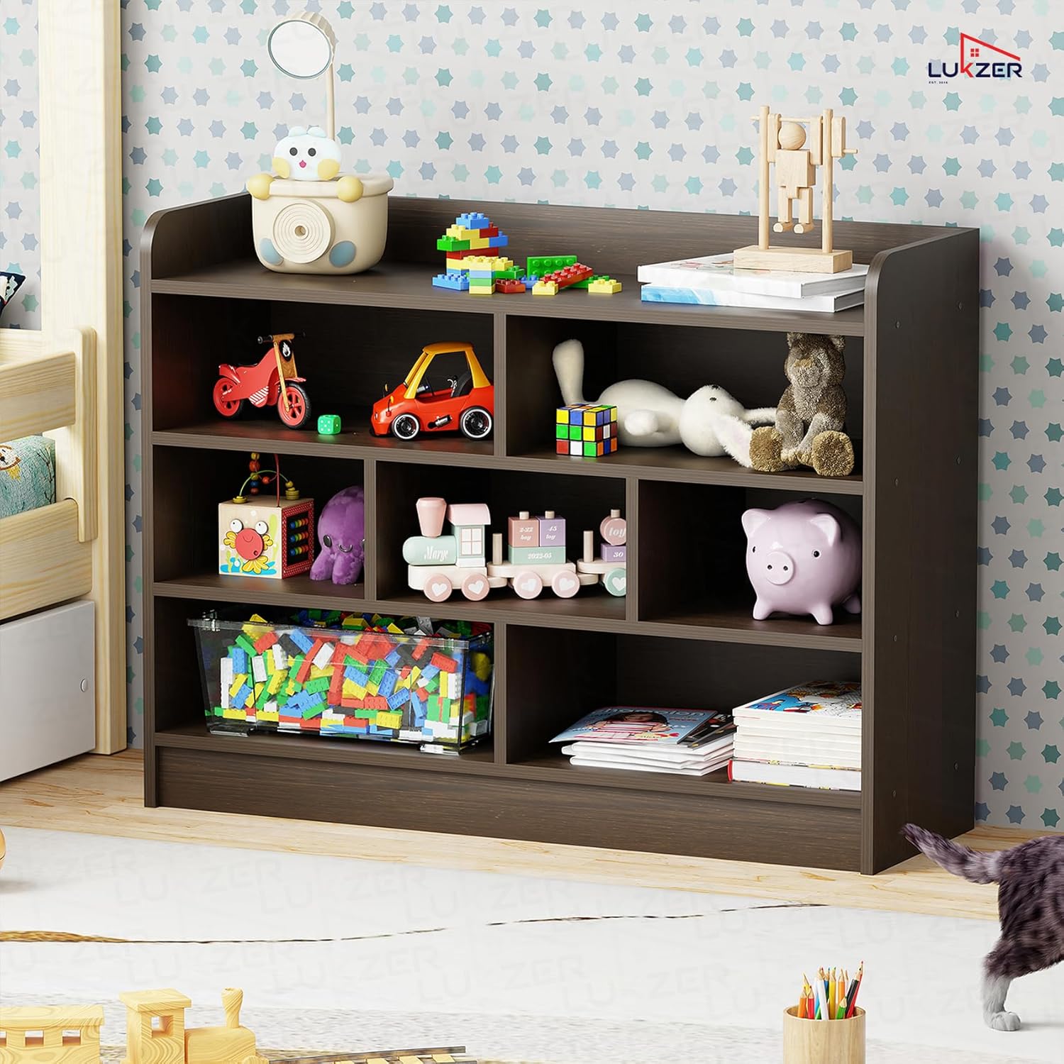 6 Section Bookshelf/Open Display Rack | (MR-008)