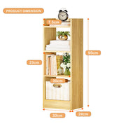 Lukzer 3 Layer Engineered Wood Multipurpose Rack Bookshelf Organizer Stand (MR-010/Light Oak)