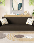 Lukzer Quilted Stipple Blue Sofa Cover Mat with Storage Side Pocket | 350 GSM Polyester Blend Full Coverage with Arms & Back Belt | Machine Washable Sofa Runner.
