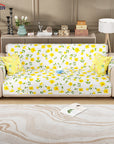 Lukzer Quilted Reversible Sofa Cover Mat with Arms | Polyester Blend 350 GSM Full Coverage & Back Belt for Stability | Washable Furniture Protector.