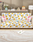 Lukzer Quilted Reversible Sofa Cover Mat with Arms | Polyester Blend 350 GSM Full Coverage & Back Belt for Stability | Washable Furniture Protector.