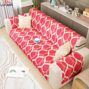 Lukzer Quilted Reversible Sofa Cover Mat with Arms | Polyester Blend 350 GSM Full Coverage & Back Belt for Stability | Washable Furniture Protector.