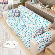 Lukzer Quilted Reversible Sofa Cover Mat with Arms | Polyester Blend 350 GSM Full Coverage & Back Belt for Stability | Washable Furniture Protector.