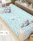Lukzer Quilted Reversible Sofa Cover Mat with Arms | Polyester Blend 350 GSM Full Coverage & Back Belt for Stability | Washable Furniture Protector.