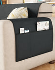 Lukzer Quilted Stipple Blue Sofa Cover Mat with Storage Side Pocket | 350 GSM Polyester Blend Full Coverage with Arms & Back Belt | Machine Washable Sofa Runner.