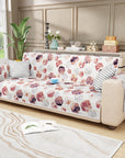 Lukzer Quilted Reversible Sofa Cover Mat with Arms | Polyester Blend 350 GSM Full Coverage & Back Belt for Stability | Washable Furniture Protector.