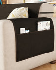Lukzer Quilted Stipple Blue Sofa Cover Mat with Storage Side Pocket | 350 GSM Polyester Blend Full Coverage with Arms & Back Belt | Machine Washable Sofa Runner.
