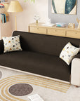 Lukzer Quilted Stipple Blue Sofa Cover Mat with Storage Side Pocket | 350 GSM Polyester Blend Full Coverage with Arms & Back Belt | Machine Washable Sofa Runner.