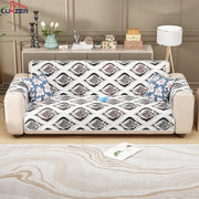 Lukzer Quilted Reversible Sofa Cover Mat with Arms | Polyester Blend 350 GSM Full Coverage & Back Belt for Stability | Washable Furniture Protector.