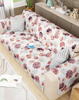 Lukzer Quilted Reversible Sofa Cover Mat with Arms | Polyester Blend 350 GSM Full Coverage & Back Belt for Stability | Washable Furniture Protector.
