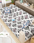 Lukzer Quilted Reversible Sofa Cover Mat with Arms | Polyester Blend 350 GSM Full Coverage & Back Belt for Stability | Washable Furniture Protector.