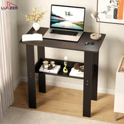 Lukzer Engineered Wood Kids Study Table with Open Shelf (ST-004S/Black)