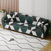 Polyester Sofa Cover (Colorful Marble Design)