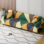 Polyester Sofa Cover (Colorful Marble Design)