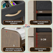 Lukzer 8 Drawer Engineered Wood Storage Organizer Cabinet with Fabric Bins (MR-028/Wenge)