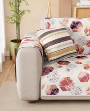 Lukzer Reversible Quilted Sofa Mat with Arms Marble Mesh (SC-204-01)