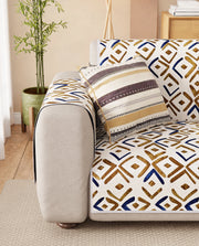 Lukzer Reversible Quilted Sofa Mat with Arms Terra Bloom (SC-205-01)