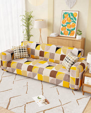 Lukzer Polyester Sofa Cover - New Multicolor (SC-043-01)