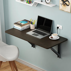Lukzer Multi-purpose Engineered Wood Wall Mounted Foldable Rack Table (MT-002/Wenge)