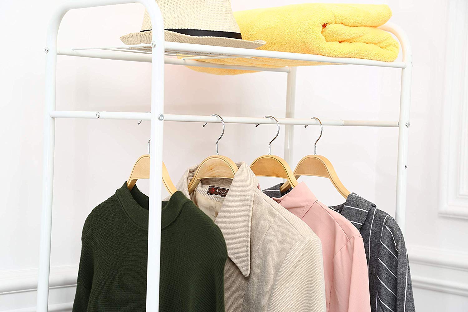 Garment Stand with Top and Bottom Shelves | (163x60x35cm)