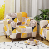Polyester Sofa Cover (Colorful Marble Design)