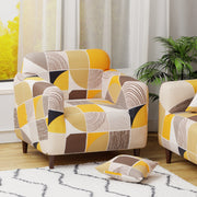 Polyester Sofa Cover (Colorful Marble Design)