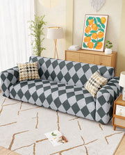 Lukzer Polyester Sofa Cover - Grey Diamond (SC-038-01)