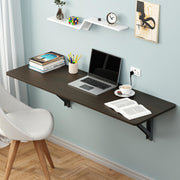 Lukzer Multi-purpose Engineered Wood Wall Mounted Foldable Rack Table (MT-001/Wenge)