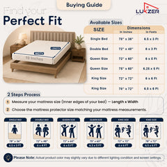 Lukzer 100% Waterproof Natural Aloe Vera Mattress Protector/Mattress Cover / King Size - (78" x 72" Inches) - (6.5 x 6 ft)