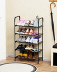 Dual Material Shoe Rack | (Black)