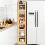 Lukzer 6 Layer Engineered Wood Bookshelf Multipurpose Rack (MR-005/Light Oak)