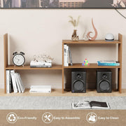 Lukzer Adjustable 5-Tier Bookshelf Multi-Functional Storage Rack Engineered Wood (MR-011/Oak Brown)