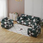 Polyester Sofa Cover (Colorful Marble Design)