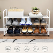 Lukzer Metal Shoe Rack & Open Display Shelf – Durable Storage Organizer
