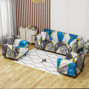Polyester Sofa Cover (Colorful Marble Design)