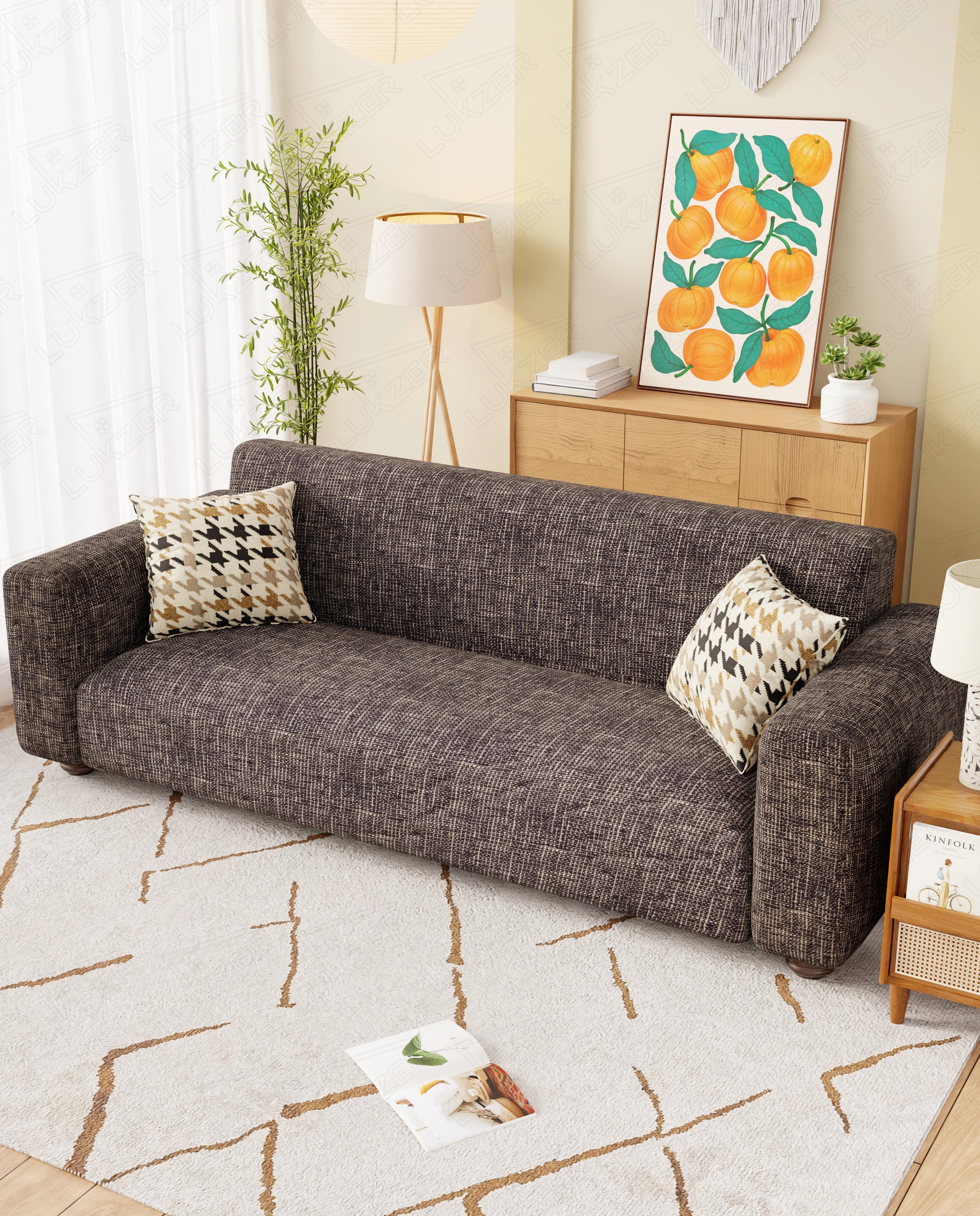 Lukzer Polyester Sofa Cover  Brown Lining (SC-024-01)