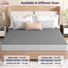 Lukzer Quilted Cotton Waterproof Mattress Protector Grey (MTP-QGR-001)