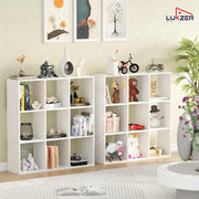 Lukzer Engineered Wood 9-Cube Multipurpose Open Storage Organizer (MR-012/White)