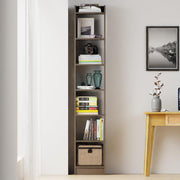 Lukzer 6 Layer Engineered Wood Bookshelf Multipurpose Rack (MR-005/Wenge)