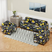 Polyester Sofa Cover (Black Stem Design)