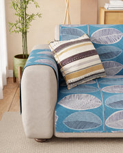 Lukzer Reversible Quilted Sofa Mat with Arms Ocean Breeze (SC-183-01/A)