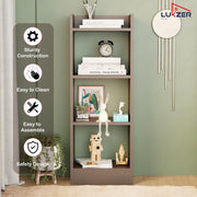 Lukzer 3 Layer Engineered Wood Multipurpose Rack Bookshelf Organizer Stand (MR-010/Wenge)