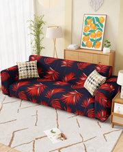 Lukzer Polyester Sofa Cover Red Leaves (SC-015-01)
