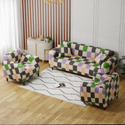 Polyester Sofa Cover (Colorful Marble Design)
