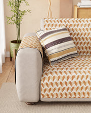 Lukzer Reversible Quilted Sofa Mat with Arms Rhythmic Arcs (SC-181-01/A)