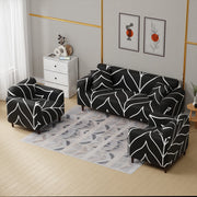Polyester Sofa Cover (Black Stripe Pattern)