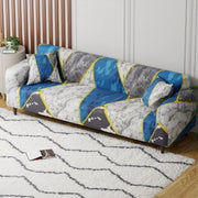 Polyester Sofa Cover (Colorful Marble Design)